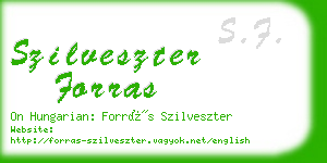 szilveszter forras business card